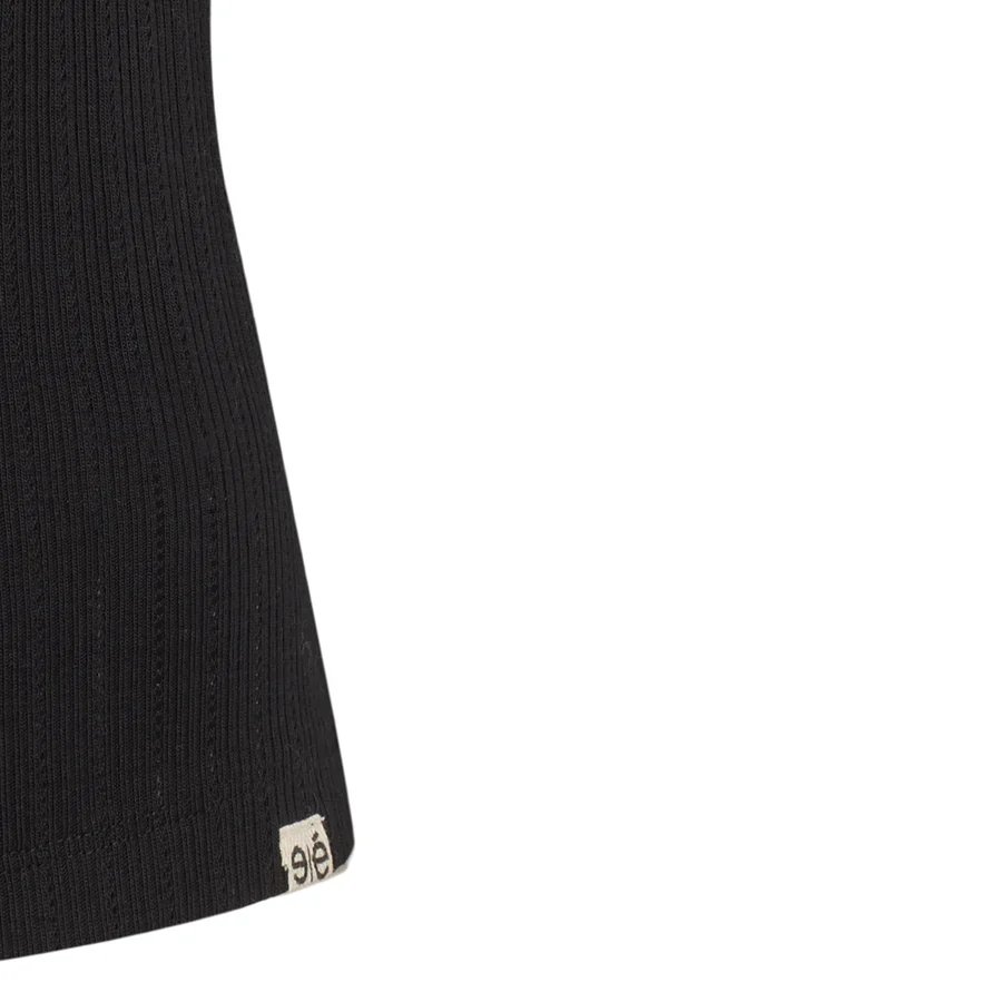 Esmé Studios ESElla Wide O-neck Top GOTS  Black - Image 3