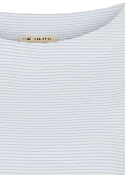Esmé Studios ESJenna LS Blouse GOTS Kentucky Blue - Image 3