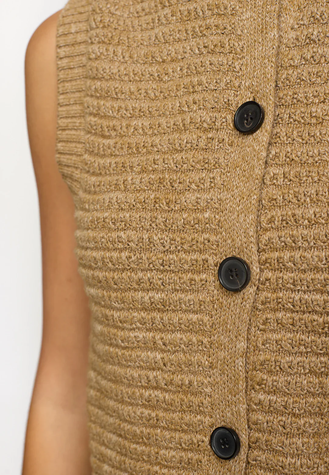 Esmé Studios ESSaga Knit Vest GOTS  Incense Mélange - Image 3