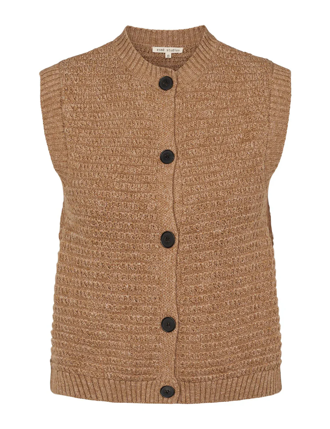 Esmé Studios ESSaga Knit Vest GOTS  Incense Mélange - Image 4