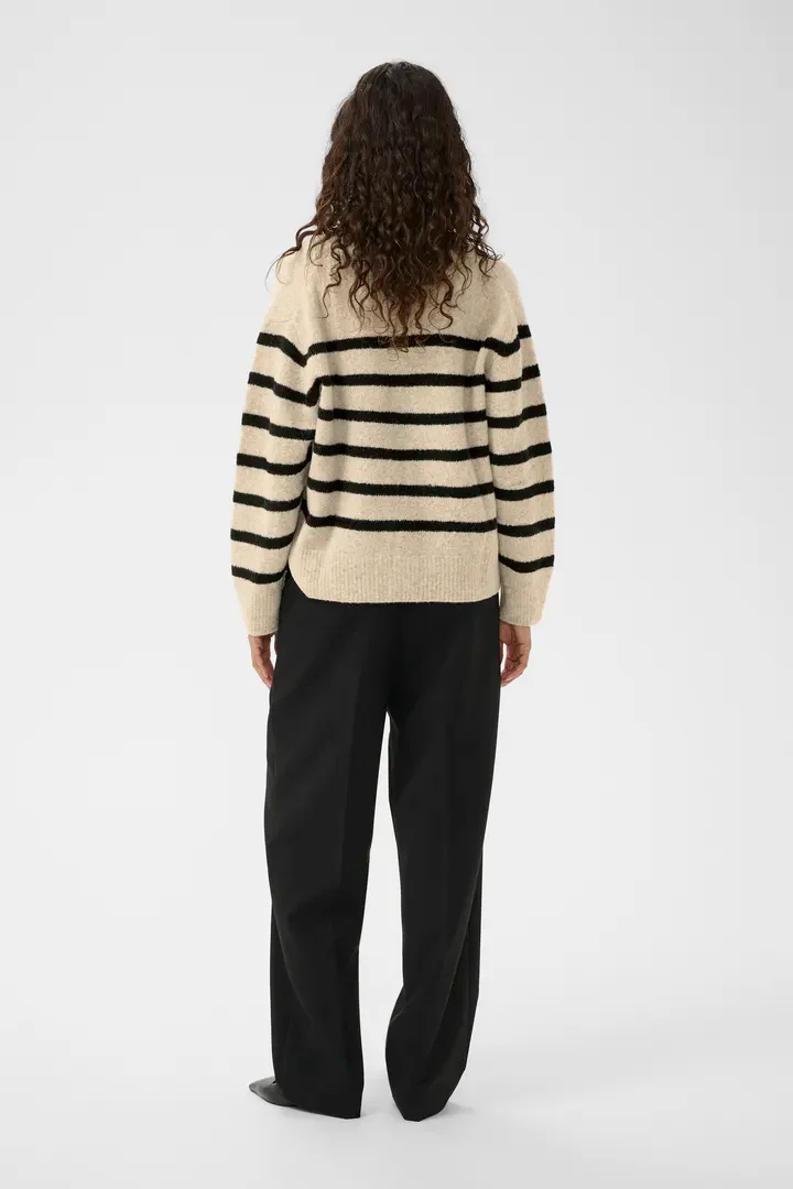 Soaked SLBriony Cardigan Dune and Black Strip - Image 5