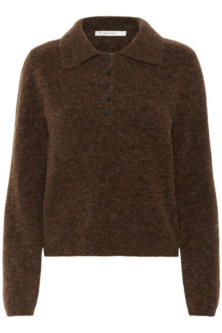 Gestuz GZalpha polo pullover Buff Melange (Brun) - Image 4