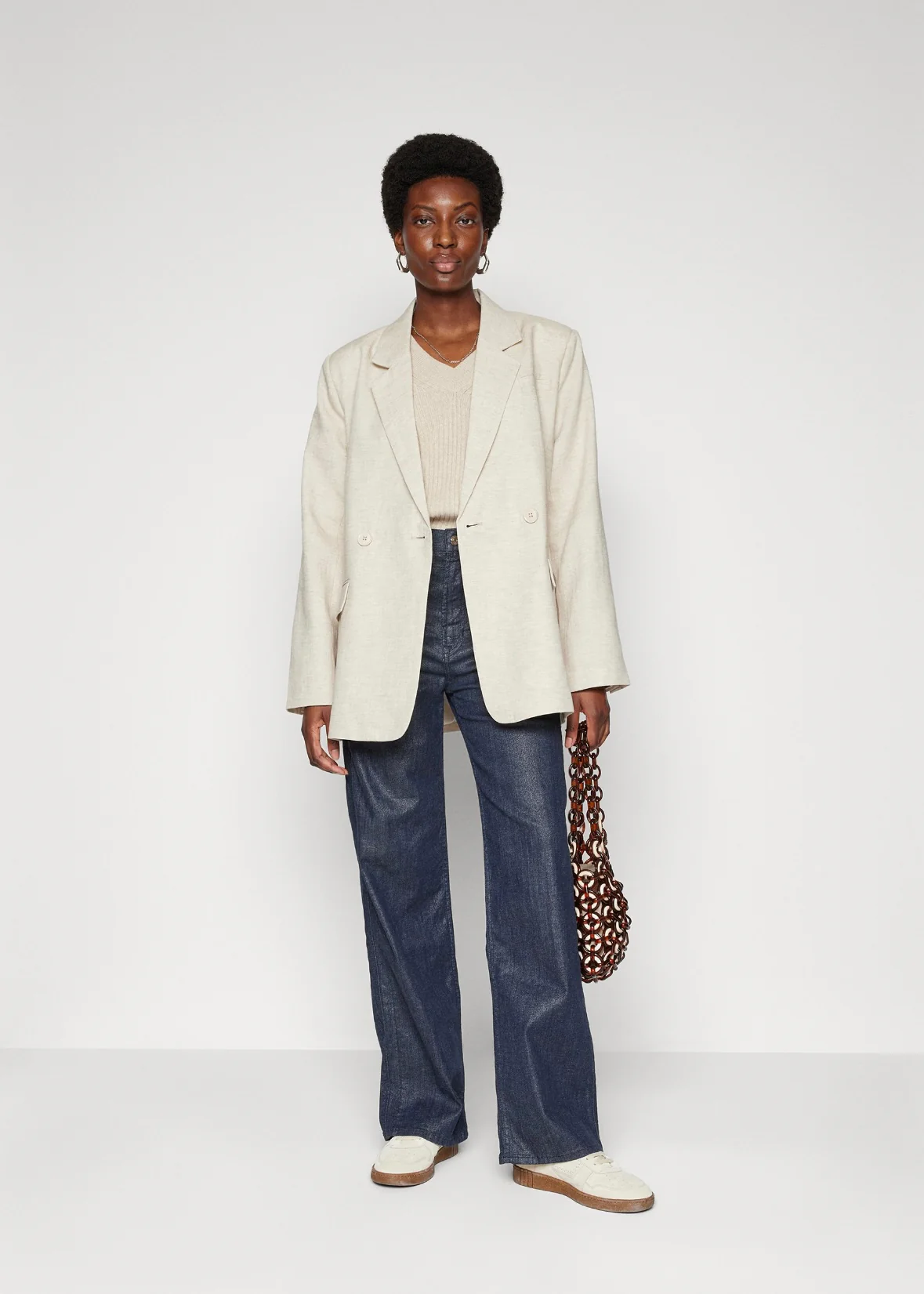 Gestuz LizaGZ Linen Blazer Tammy light sand - Image 4