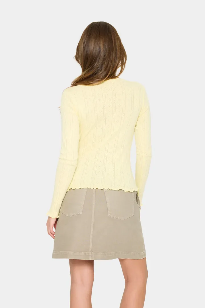 Saint Tropez GruSZ Cardigan Pale Banana yellow - Image 3