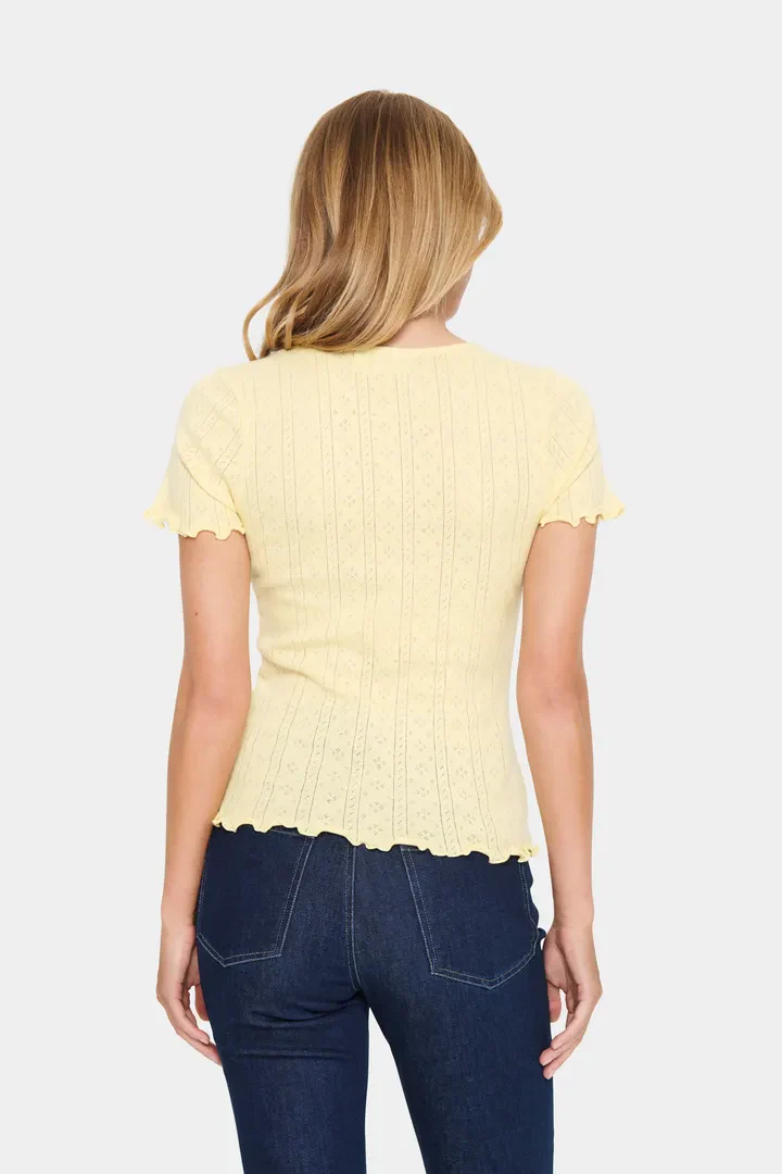 Saint Tropez GruSZ T-Shirt Pale Banana yellow - Image 5