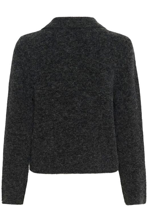 Gestuz GZalpha polo pullover Charcoal melange - Image 5