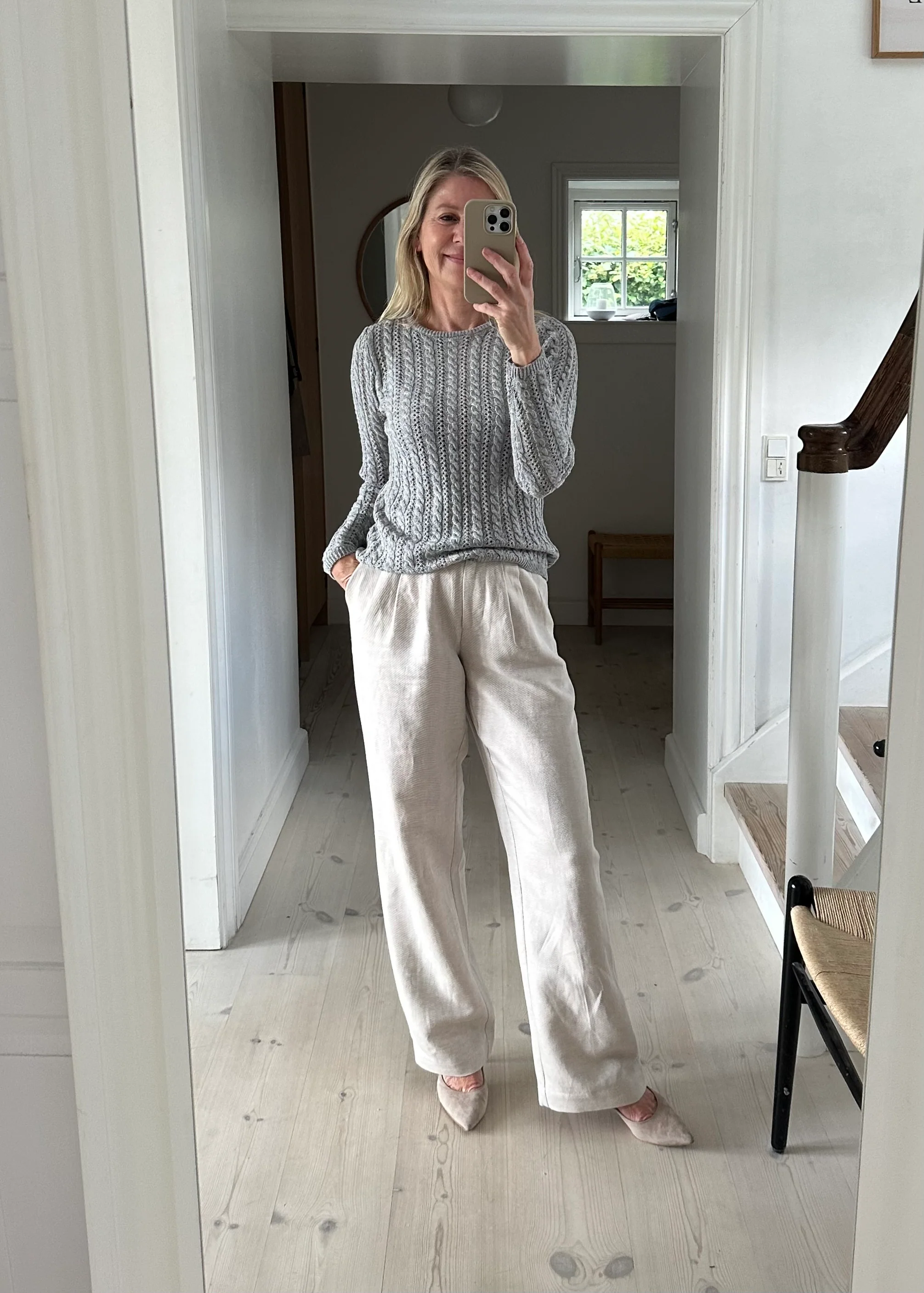 Modström HowieMD cable o-neck Grey Melange - Image 4