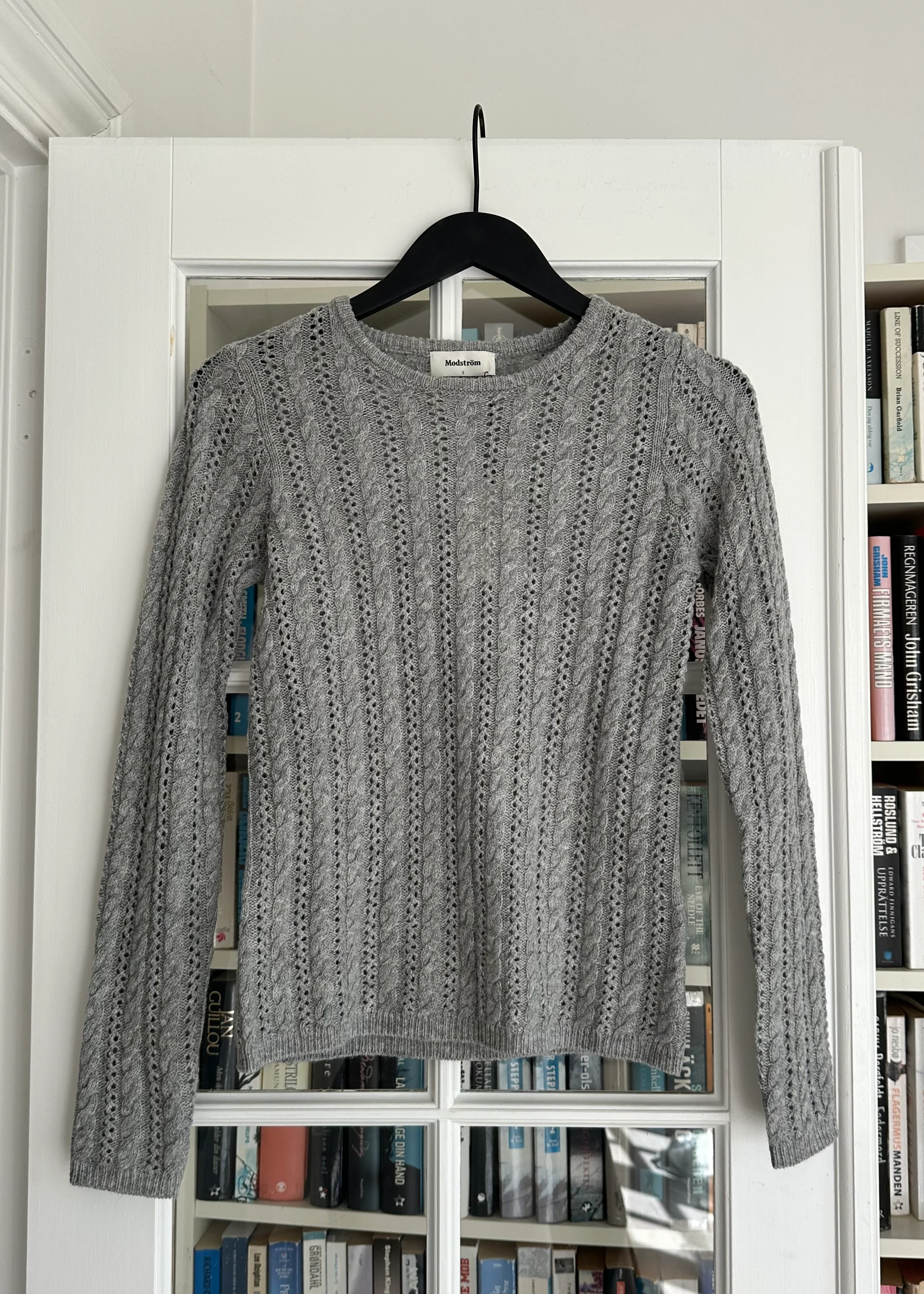 Modström HowieMD cable o-neck Grey Melange - Image 5