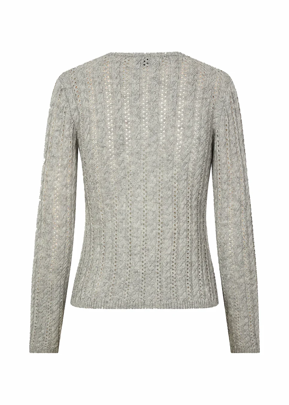 Modström HowieMD cable o-neck Grey Melange - Image 9