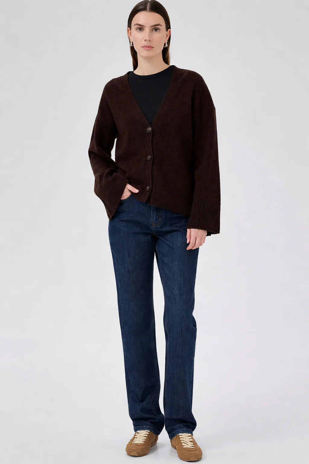 My Essential Wardrobe HuxiMW Wool Cardigan brown - Image 3