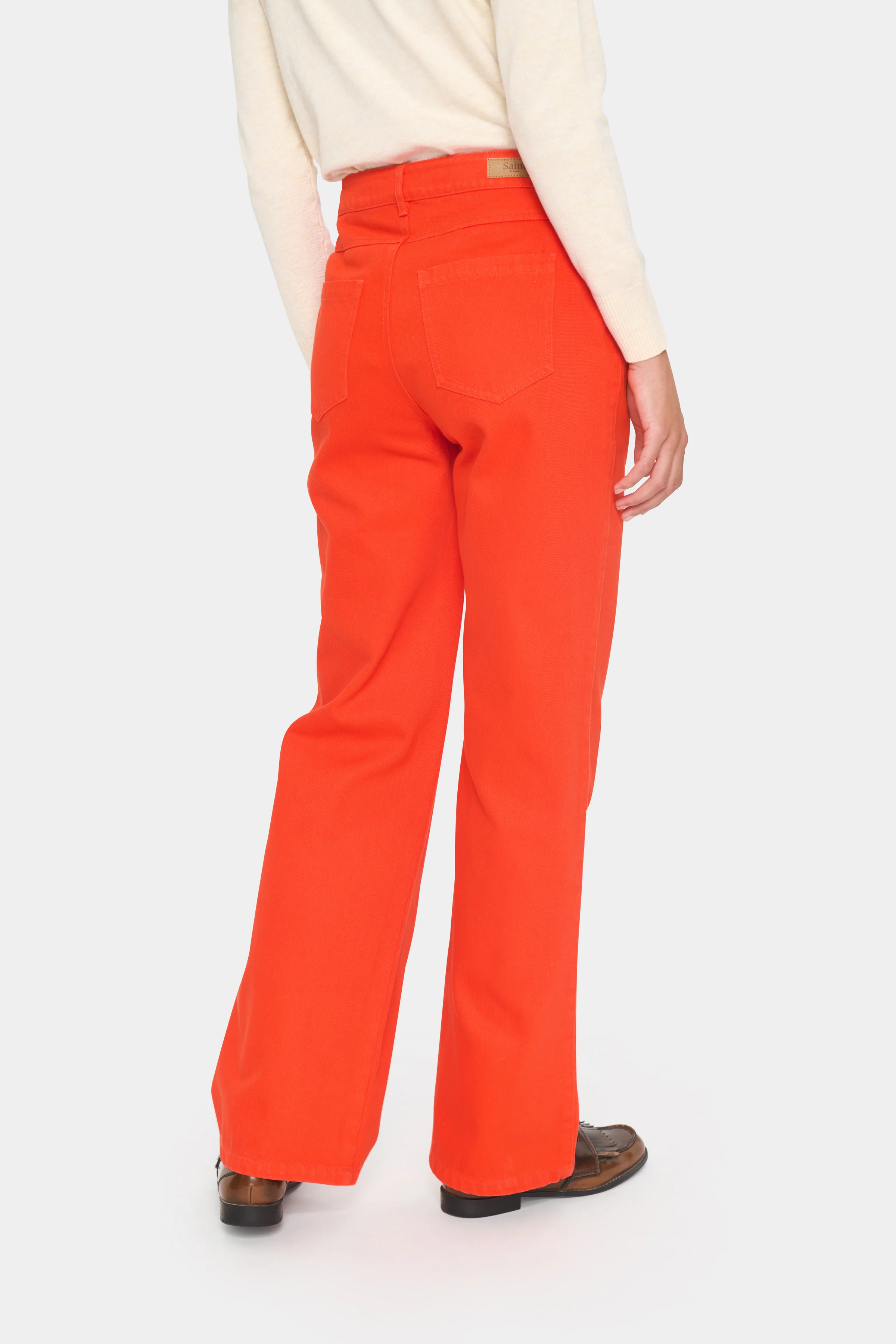 Saint Tropez IluSZ Wide Leg Jeans Flame Scarlet - Image 6