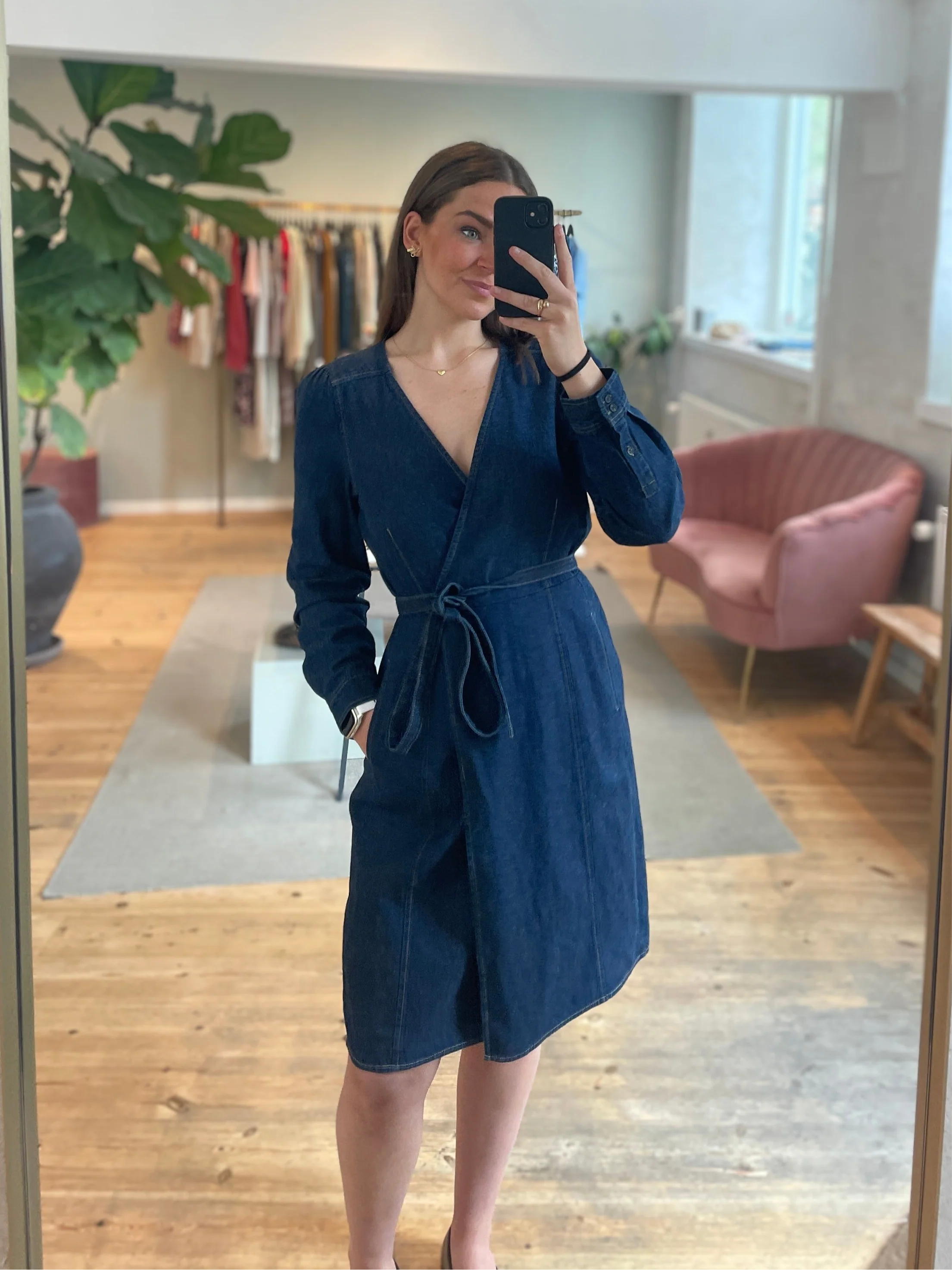Inwear DafinaIW Wrap dress blue denim - Image 2