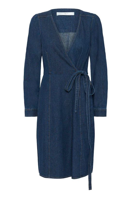 Inwear DafinaIW Wrap dress blue denim - Image 3