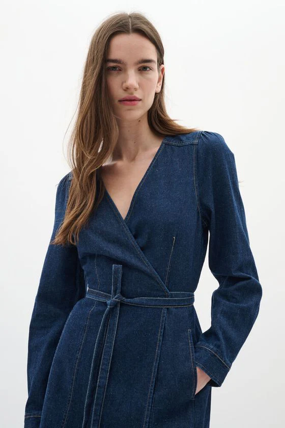 Inwear DafinaIW Wrap dress blue denim - Image 5