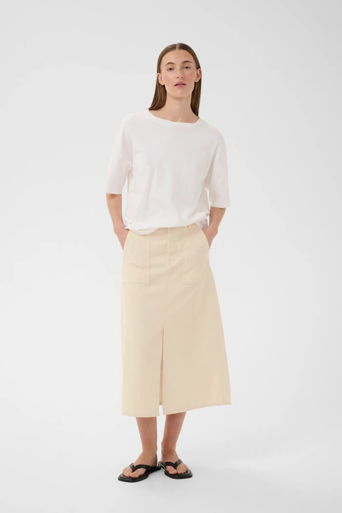 InWear Dily Skirt Ecru Melange - Image 4