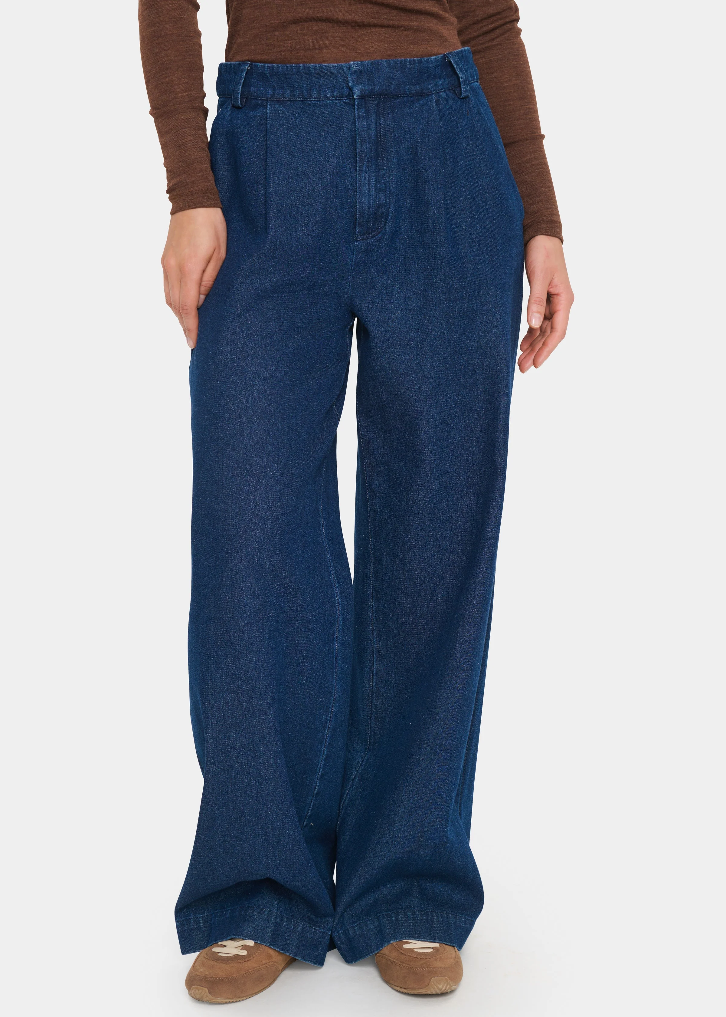 Saint Tropez JaclynSZ Pants Dark Blue Denim - Image 2