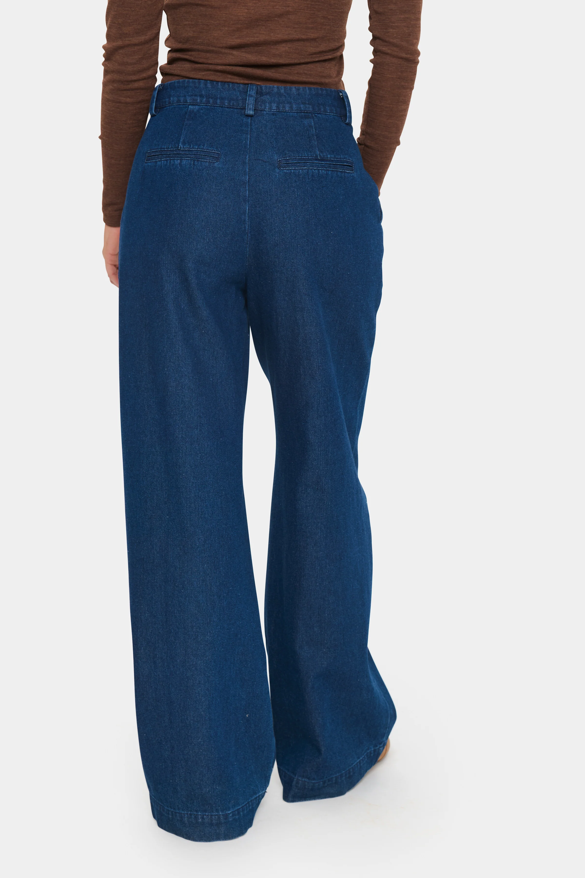 Saint Tropez JaclynSZ Pants Dark Blue Denim - Image 3