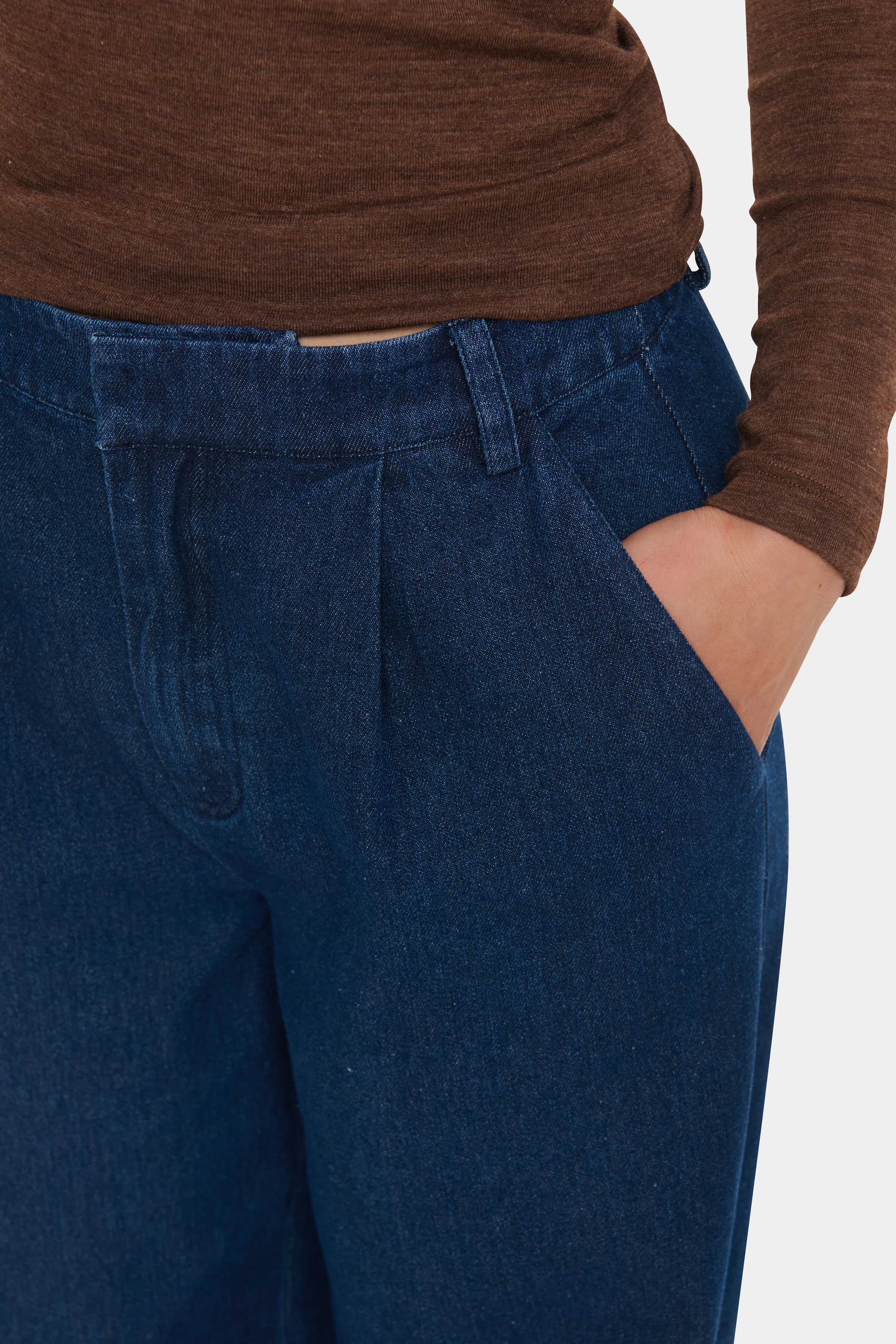 Saint Tropez JaclynSZ Pants Dark Blue Denim - Image 5