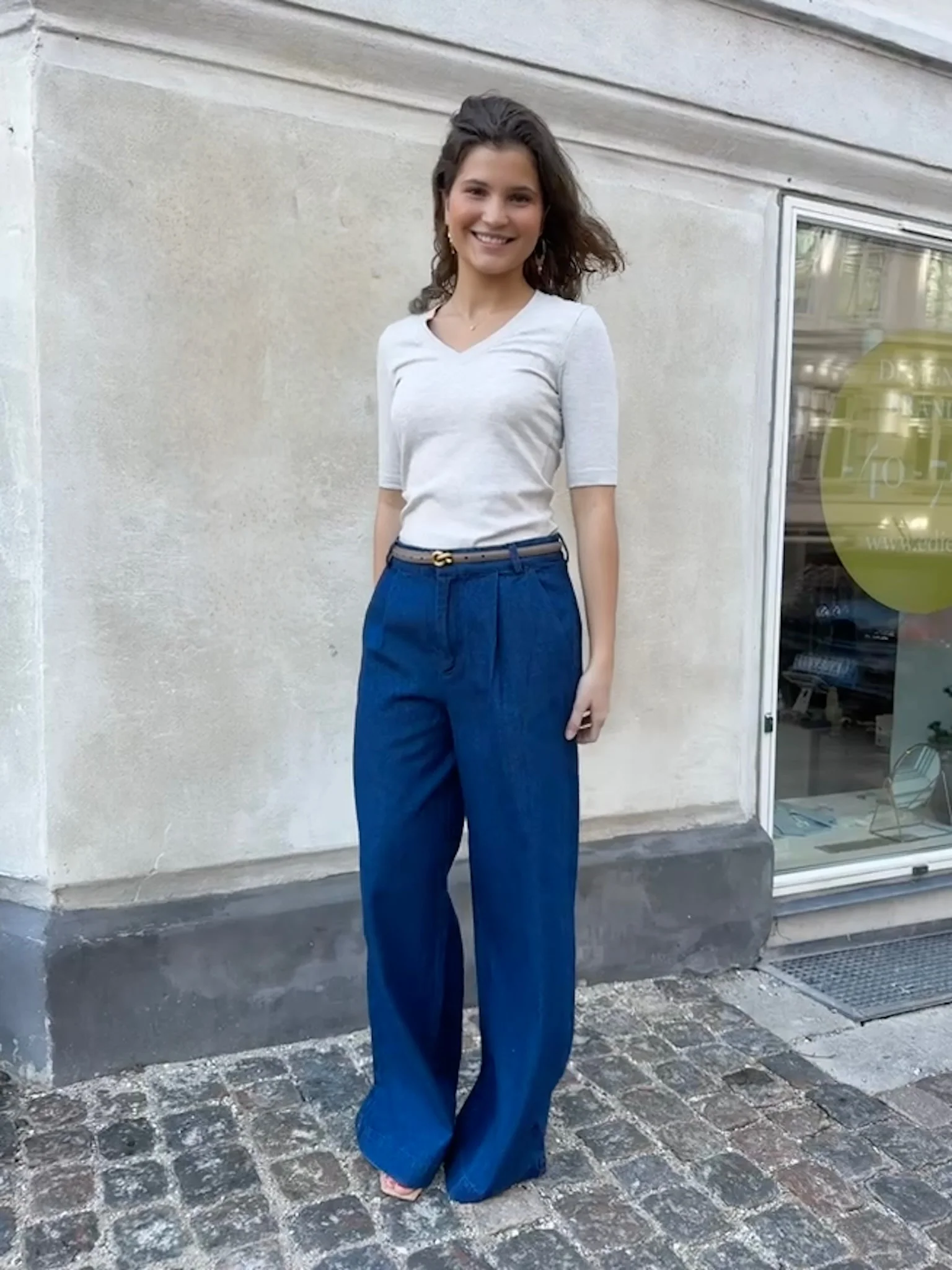 Saint Tropez JaclynSZ Pants Dark Blue Denim - Image 6