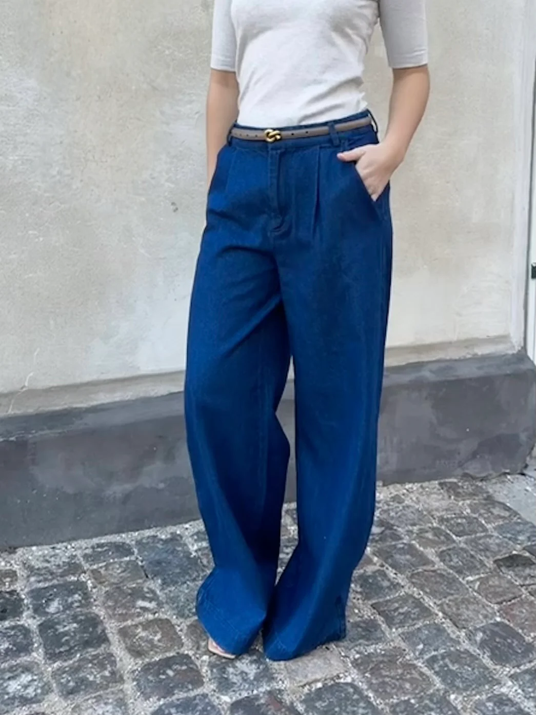 Saint Tropez JaclynSZ Pants Dark Blue Denim - Image 7