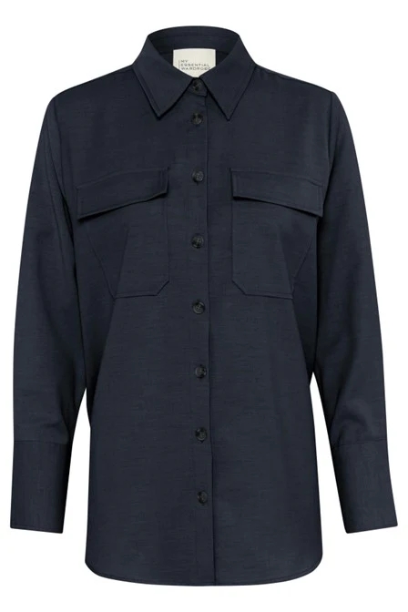 My Essential Wardrobe JaneMW Shirt Total Eclipse (navy) - Image 3