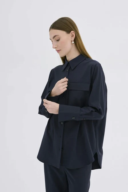 My Essential Wardrobe JaneMW Shirt Total Eclipse (navy) - Image 6