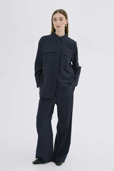 My Essential Wardrobe JaneMW Shirt Total Eclipse (navy) - Image 7