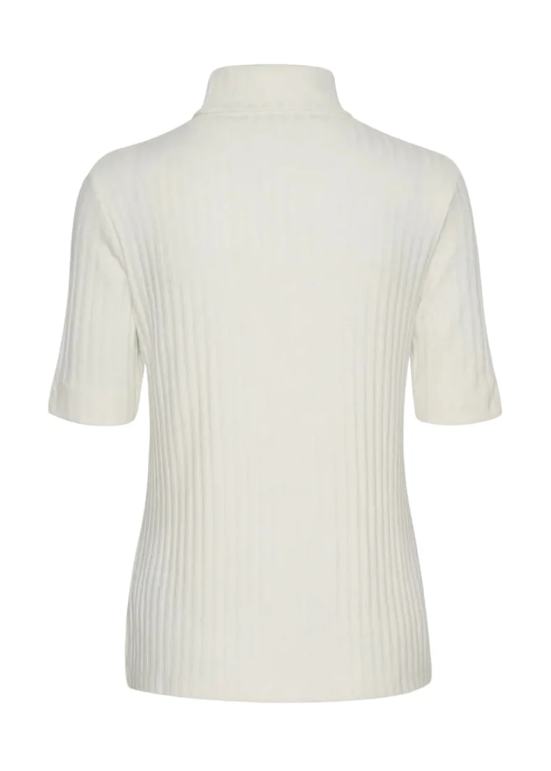 My Essential Wardrobe JanniMW Rollneck Blouse Snow White - Image 3