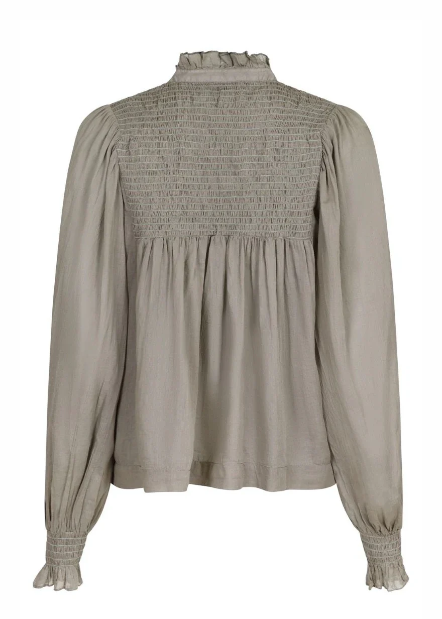 Neo Noir Jill S Voile Blouse smoke green - Image 10
