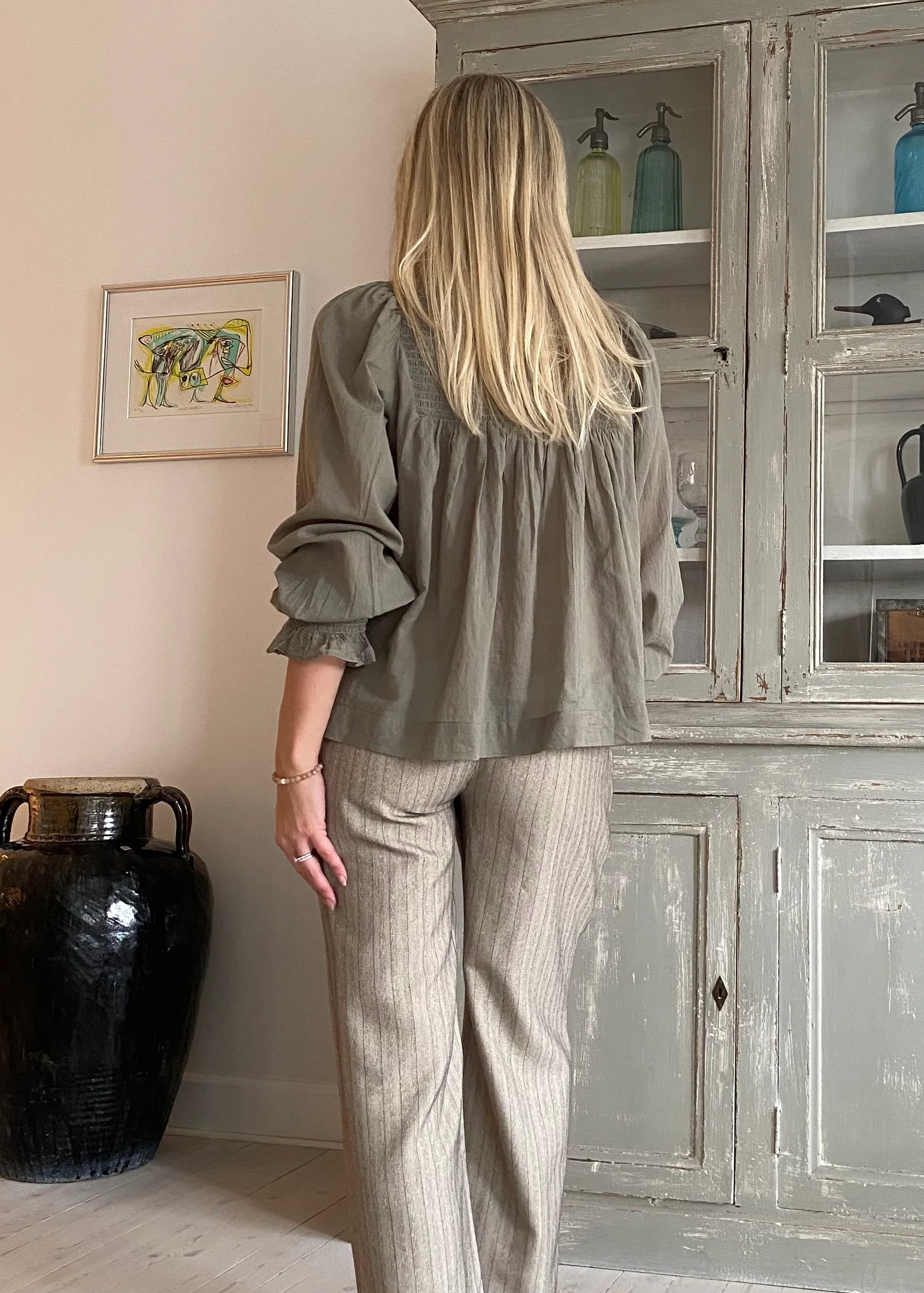 Neo Noir Jill S Voile Blouse smoke green - Image 3