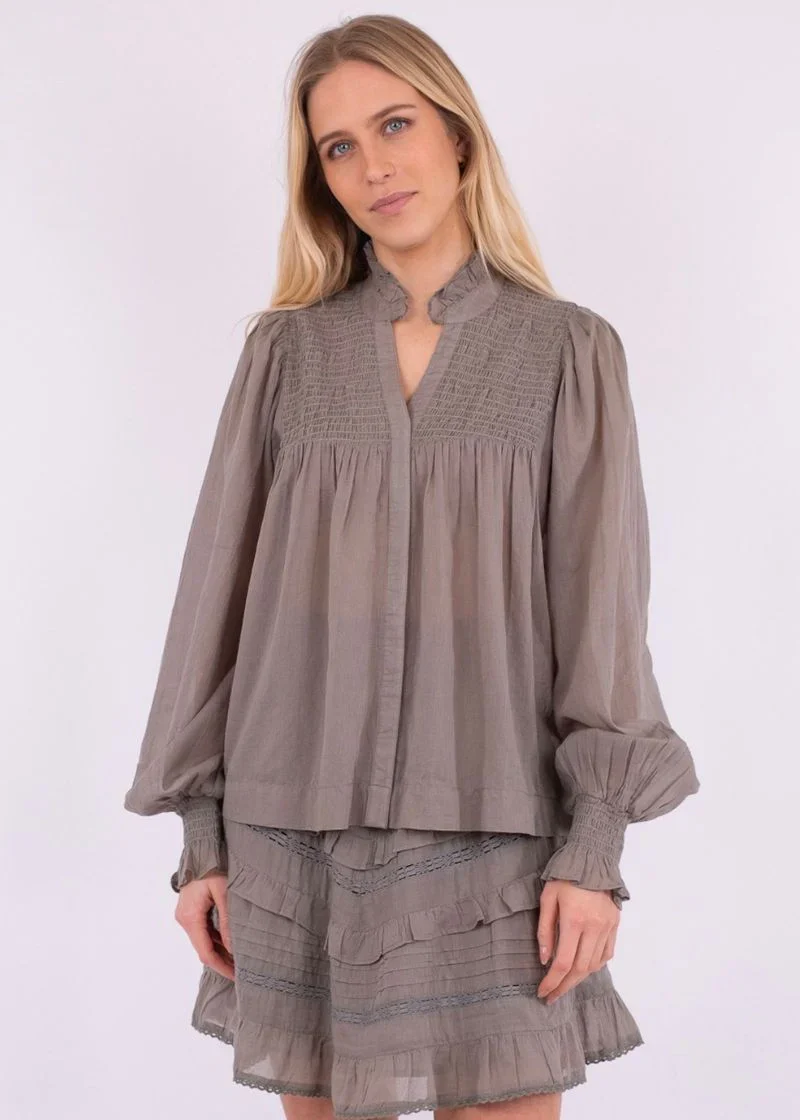 Neo Noir Jill S Voile Blouse smoke green - Image 6