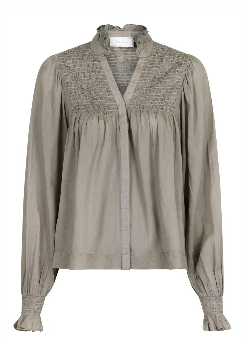 Neo Noir Jill S Voile Blouse smoke green - Image 9