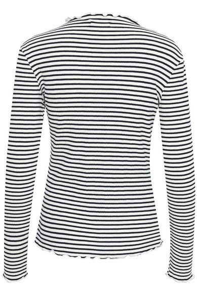 Karen by Simonsen CandaceKB Stripe LS Egret/Night Sky Stripe - Image 5