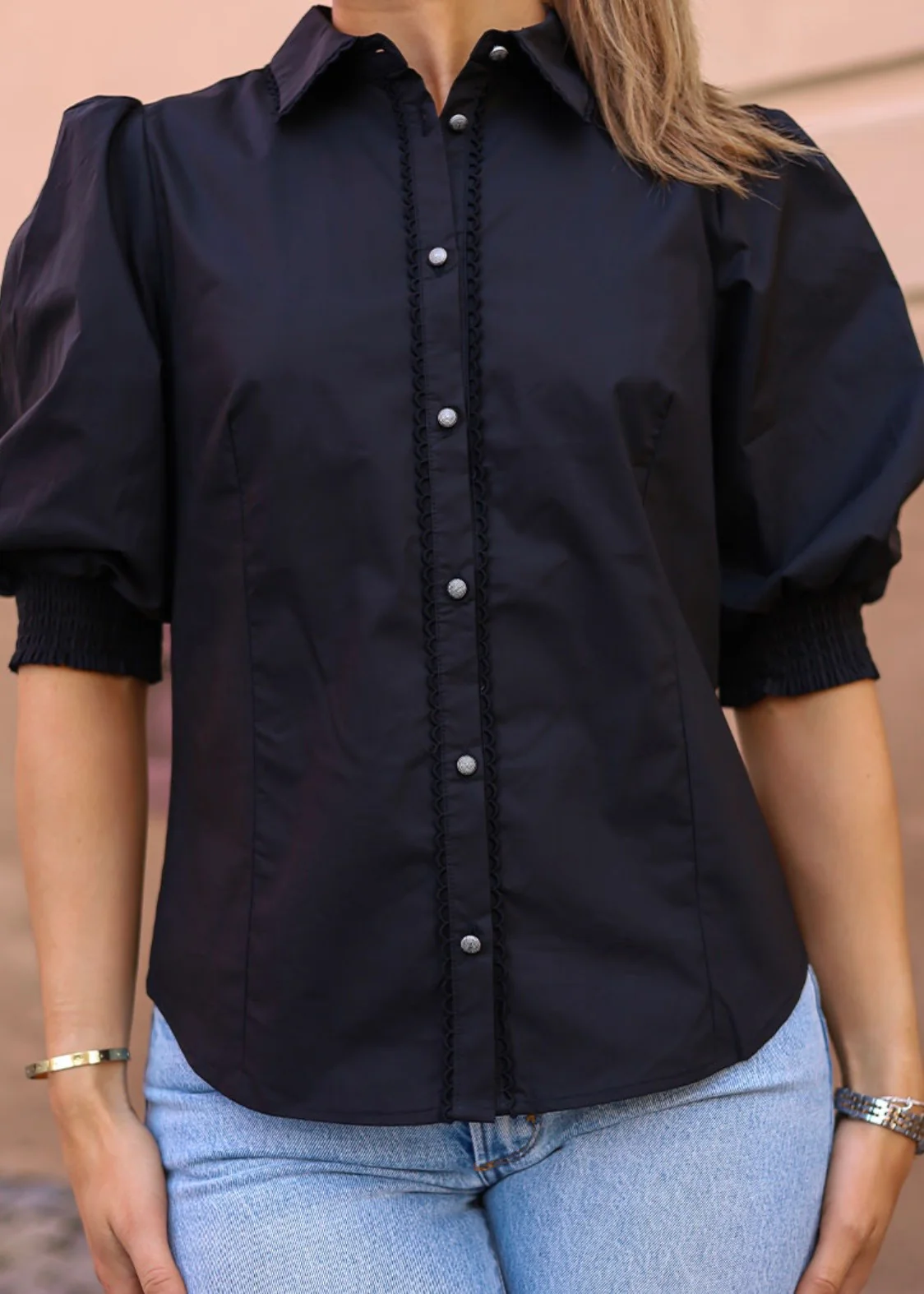 Karen By Simonsen ChillyKB blouse Meteorite (sort) - Image 2