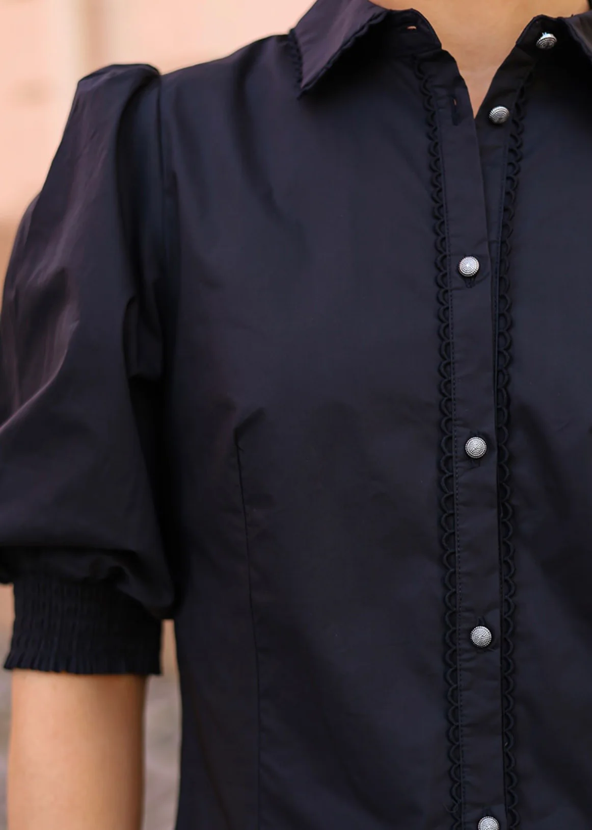 Karen By Simonsen ChillyKB blouse Meteorite (sort) - Image 3