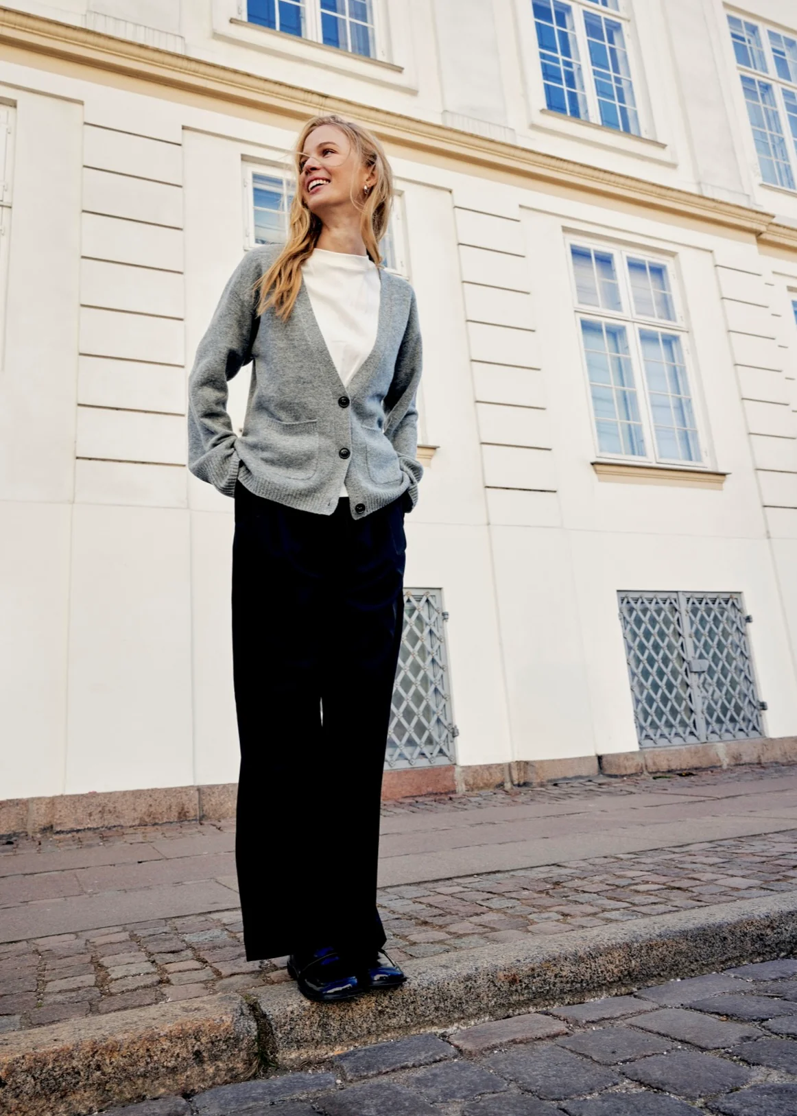 Karen by Simonsen KBAnemone Cardigan Medium Grey Melange - Image 3