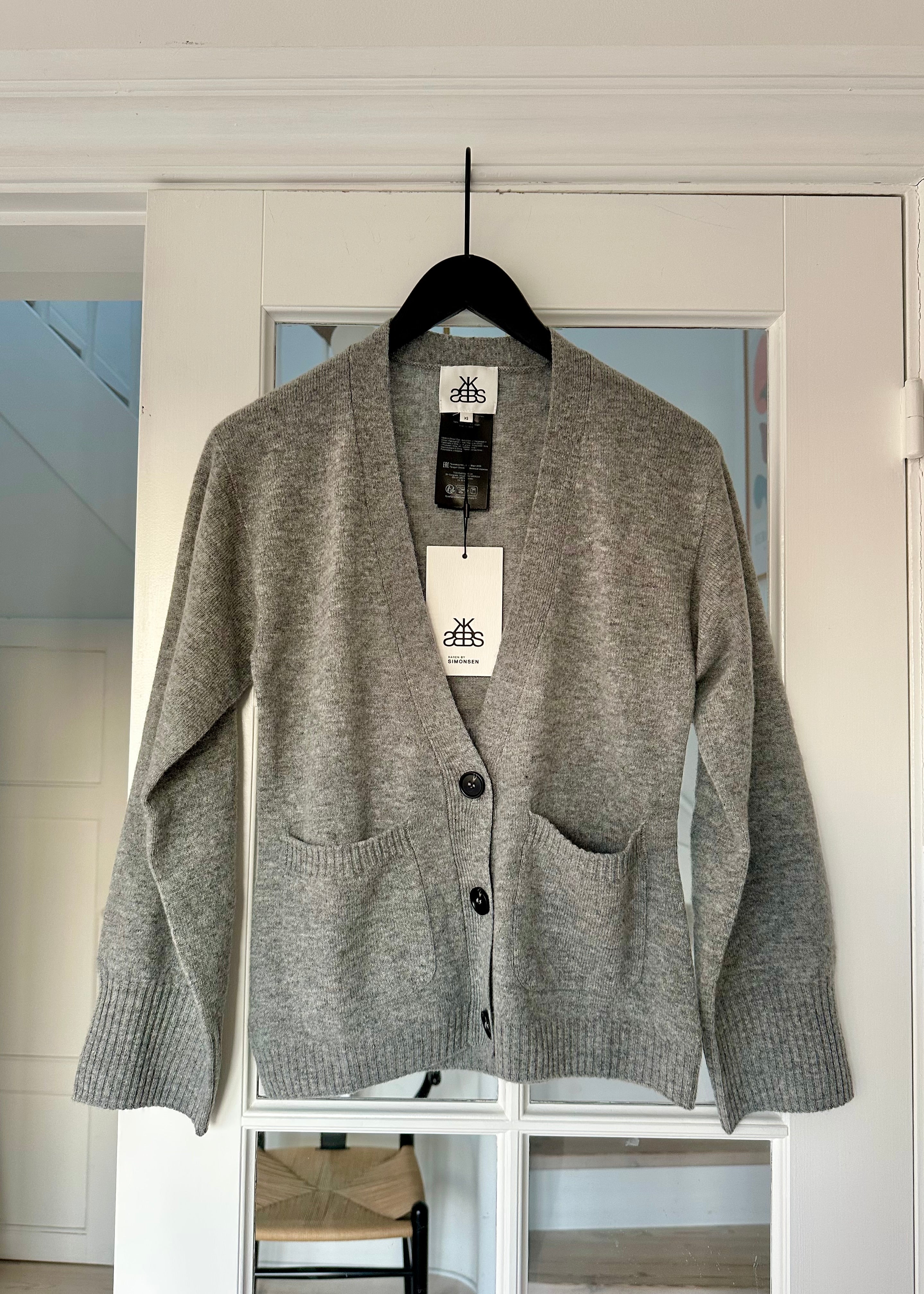 Karen by Simonsen KBAnemone Cardigan Medium Grey Melange - Image 4