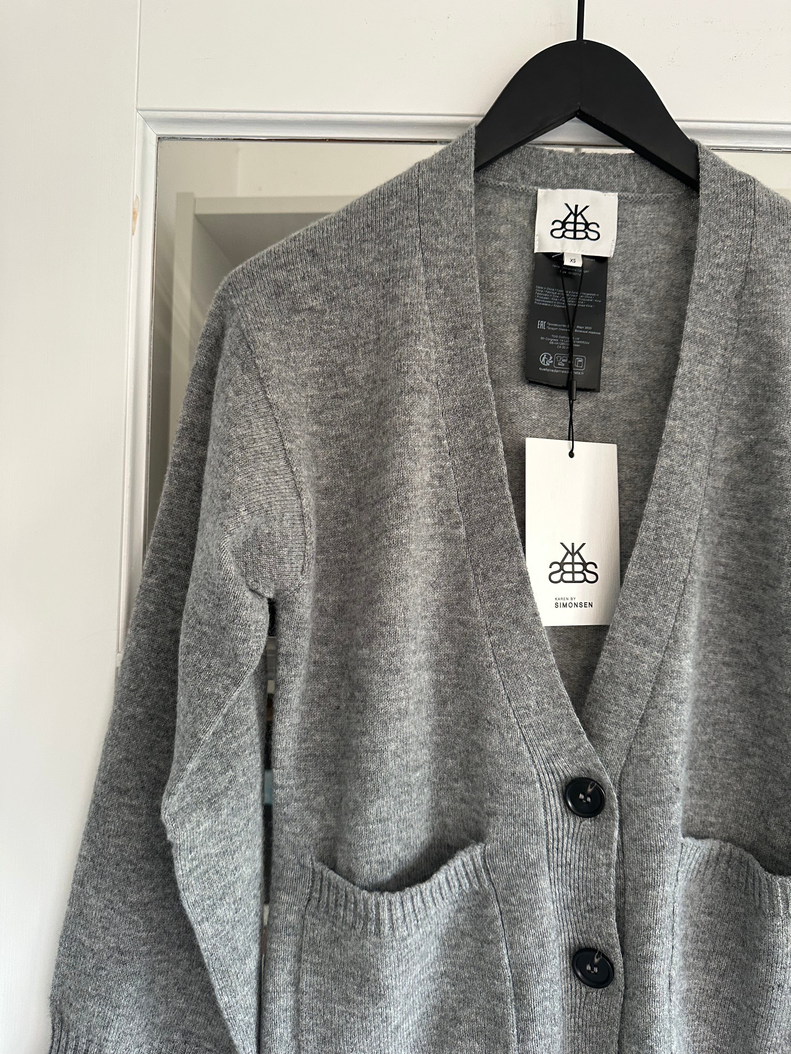 Karen by Simonsen KBAnemone Cardigan Medium Grey Melange - Image 5