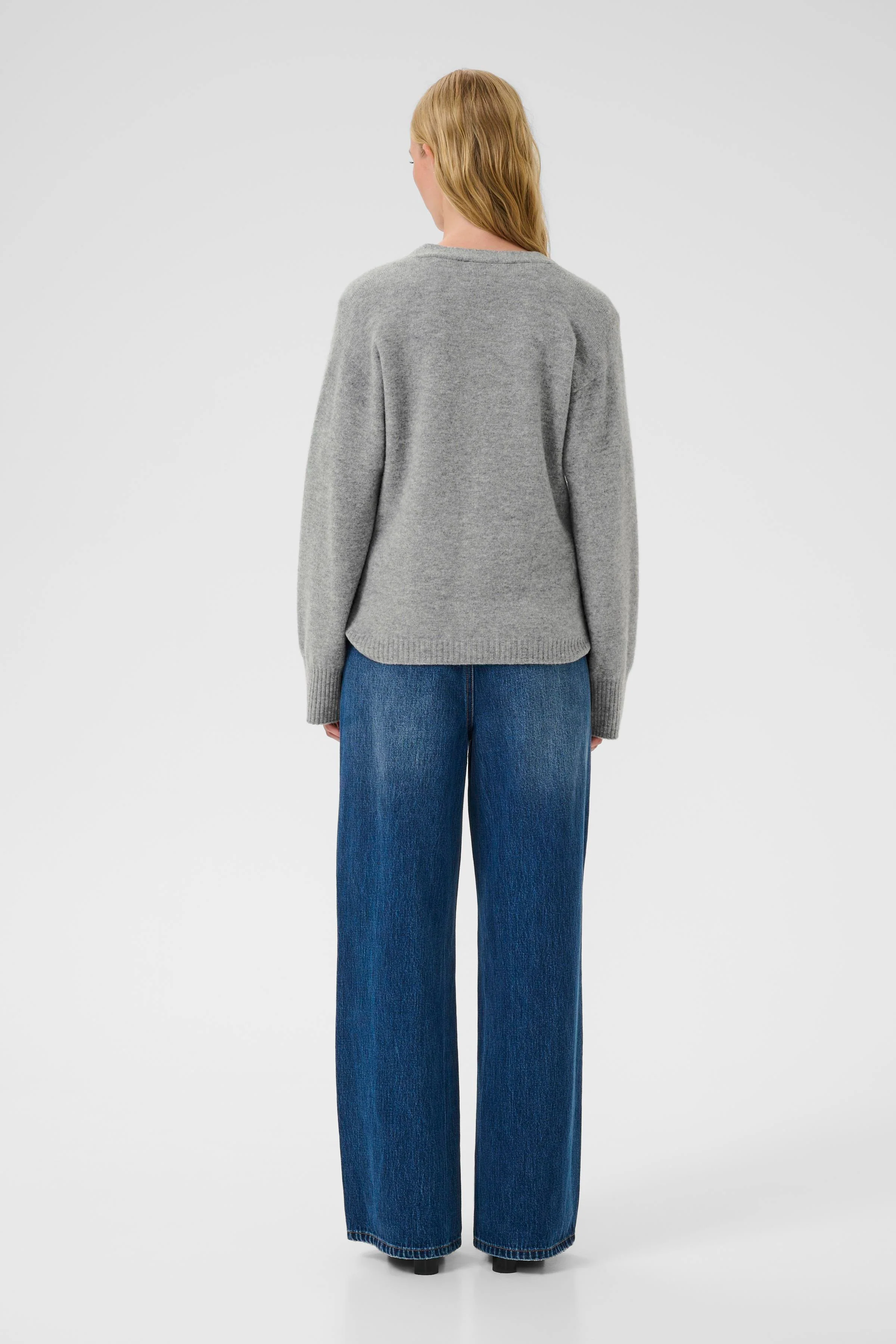 Karen by Simonsen KBAnemone Cardigan Medium Grey Melange - Image 8