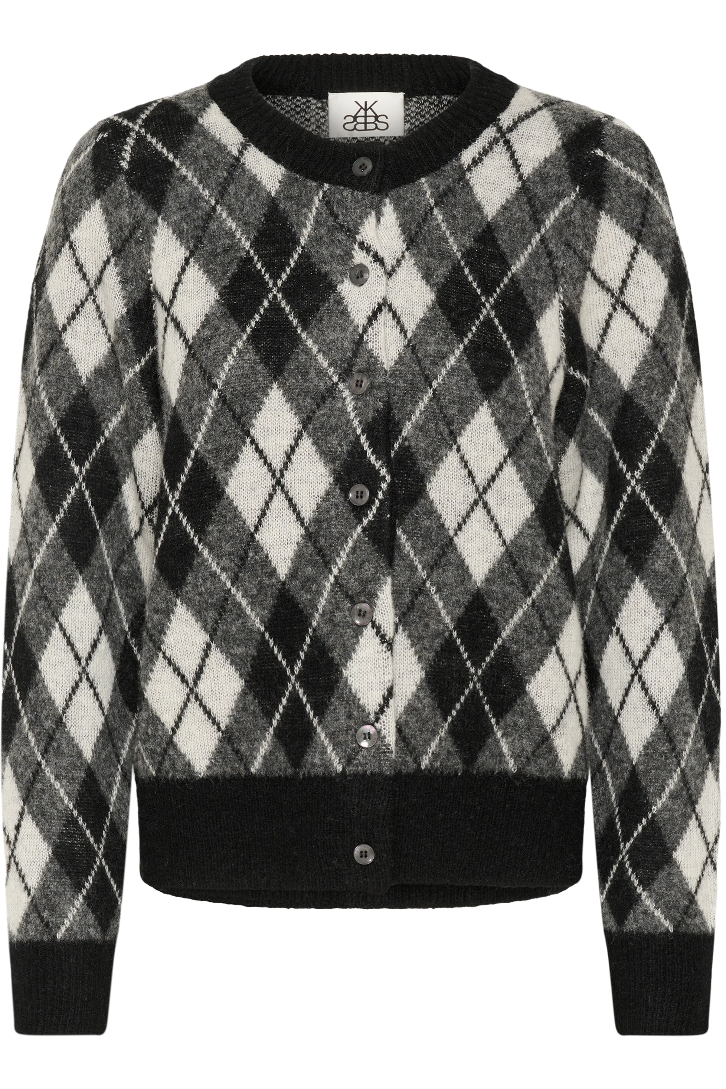 Karen by Simonsen KBConstantine Cardigan Black Harlequin - Image 2