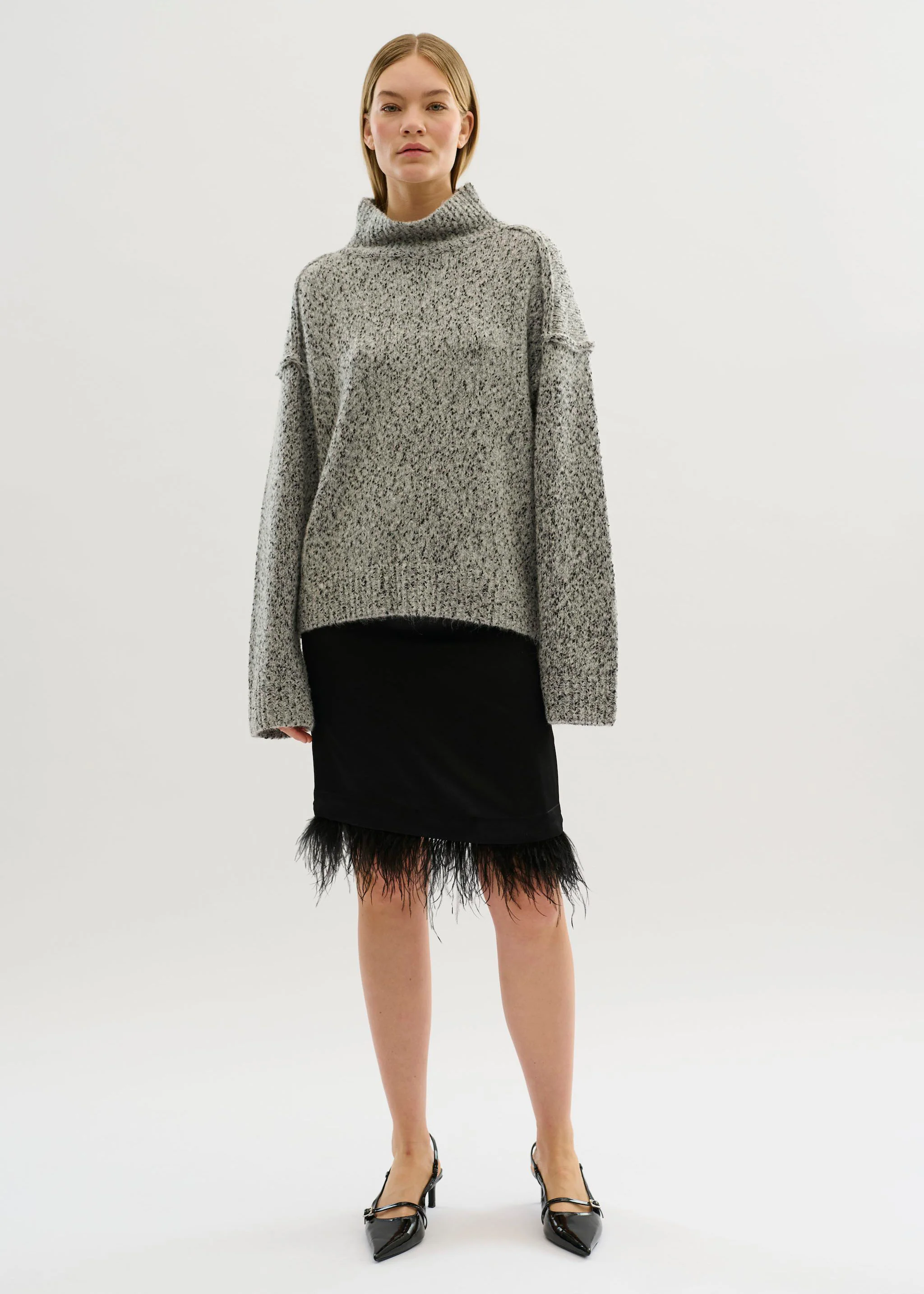 Karen by Simonsen KBSally Knit Grey Melange - Image 4