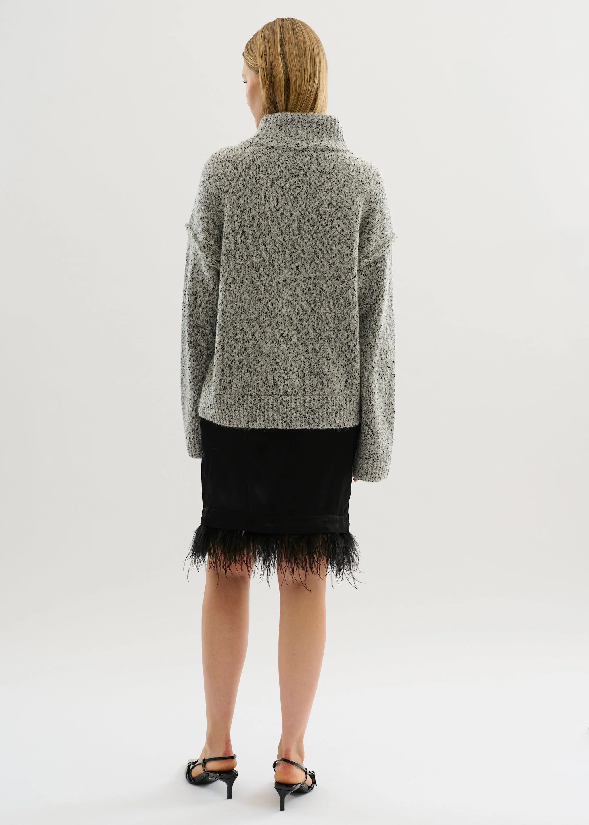 Karen by Simonsen KBSally Knit Grey Melange - Image 5