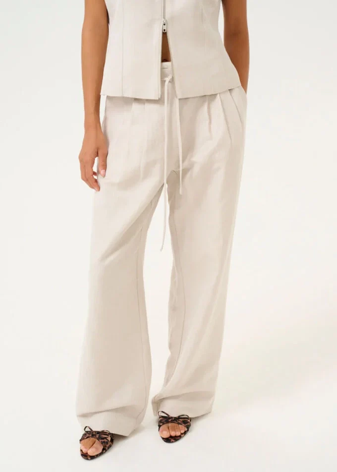 Karen by Simonsen KBVia Ro Pants Natural Melange - Image 4