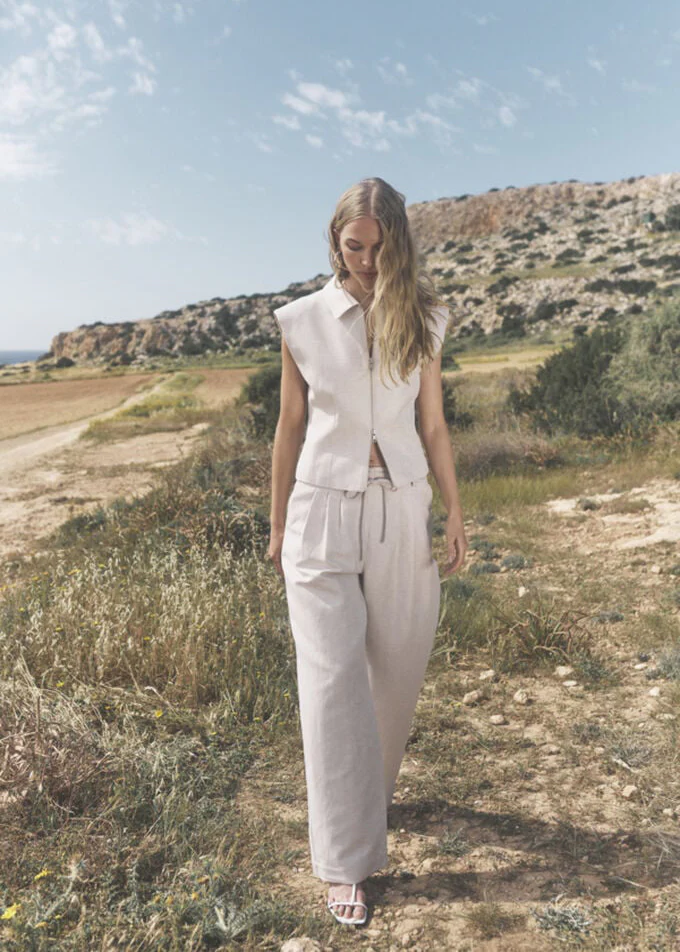 Karen by Simonsen KBVia Ro Pants Natural Melange - Image 7