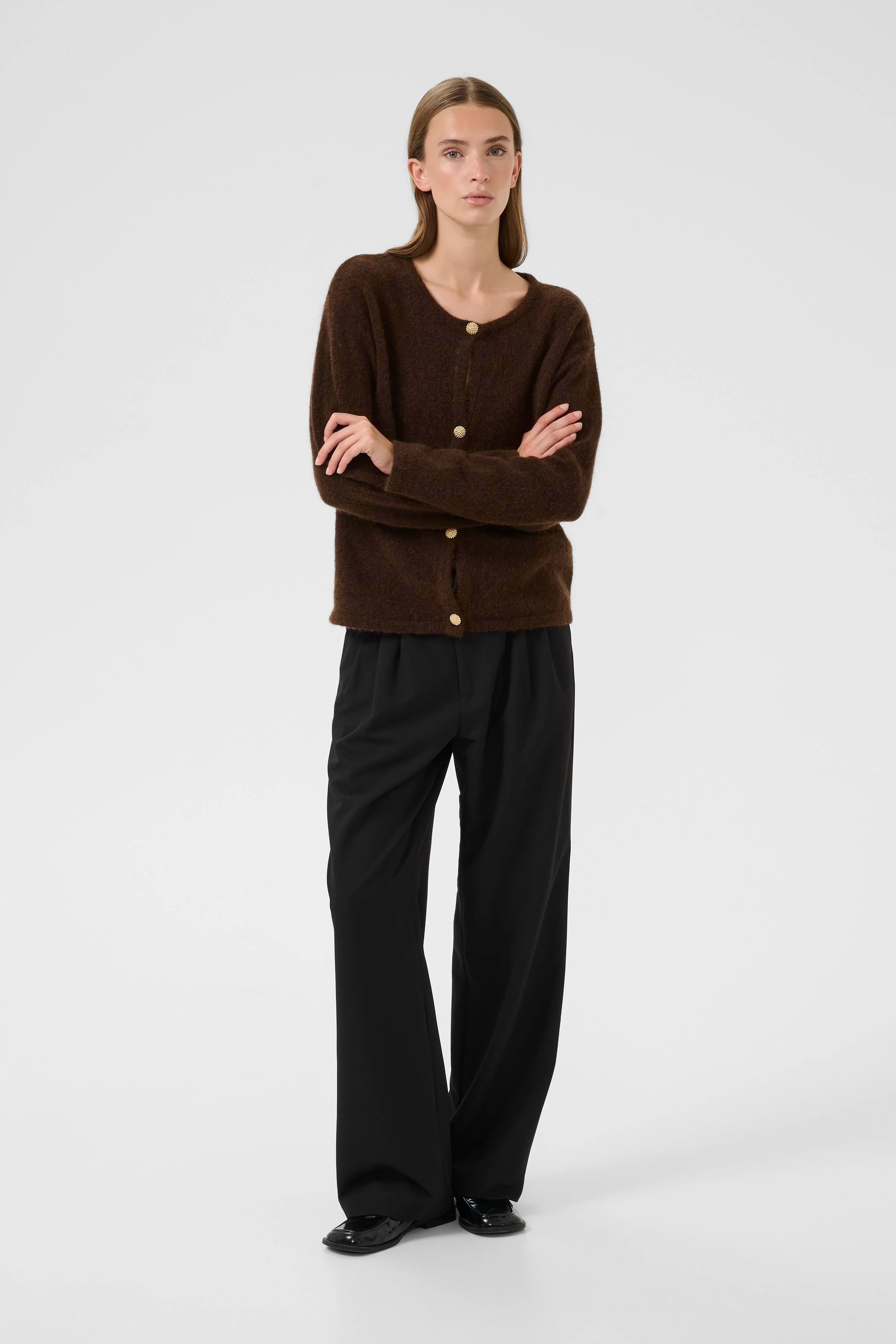 Karen by Simonsen KBZelda Round neck Cardigan Bracken - Image 2