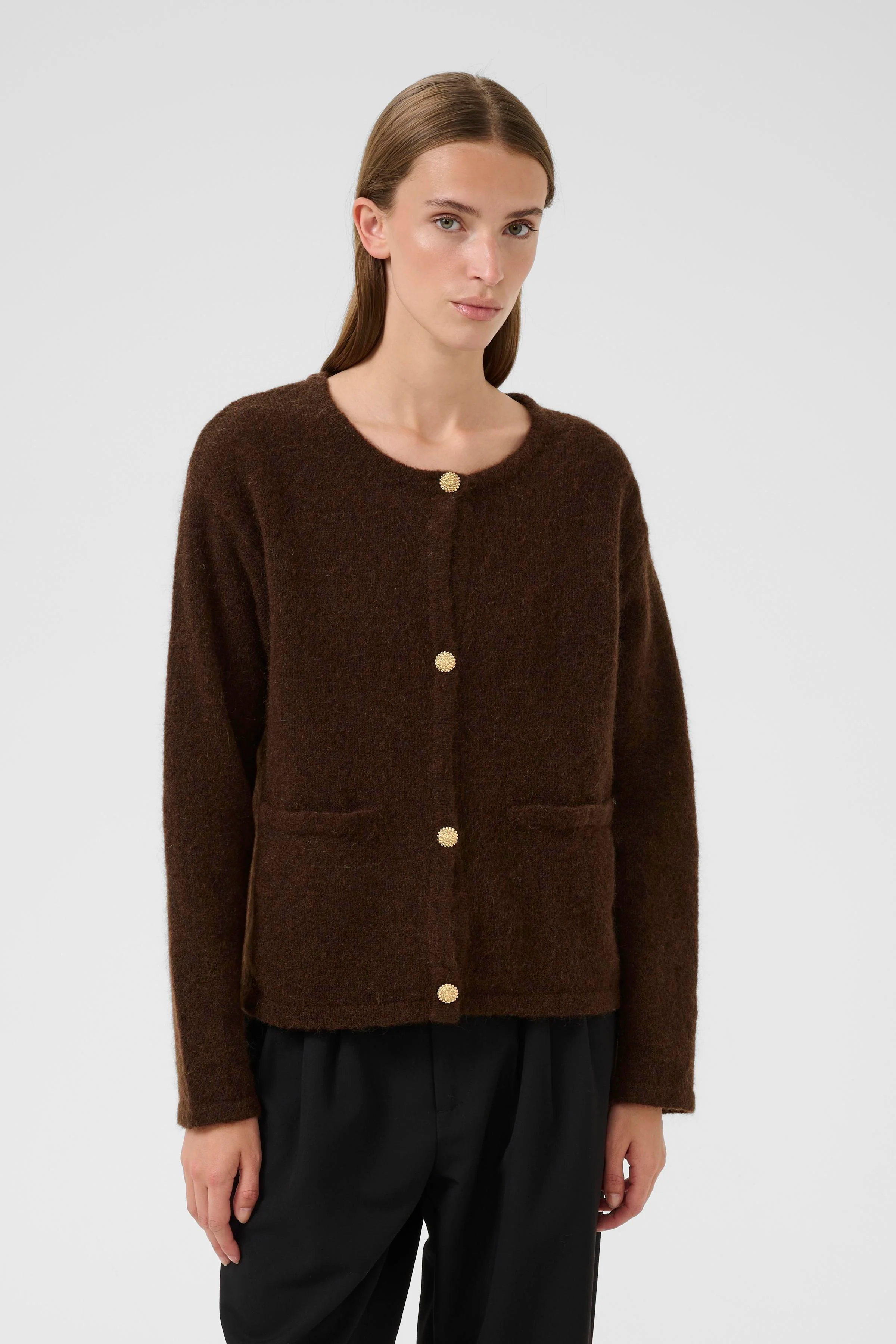 Karen by Simonsen KBZelda Round neck Cardigan Bracken - Image 6