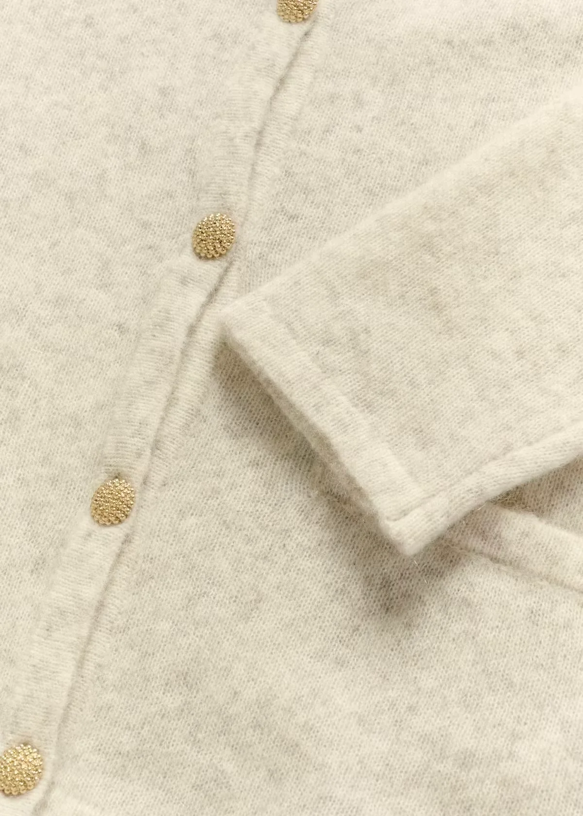 Karen by Simonsen KBZelda Round neck Cardigan Egret - Image 3