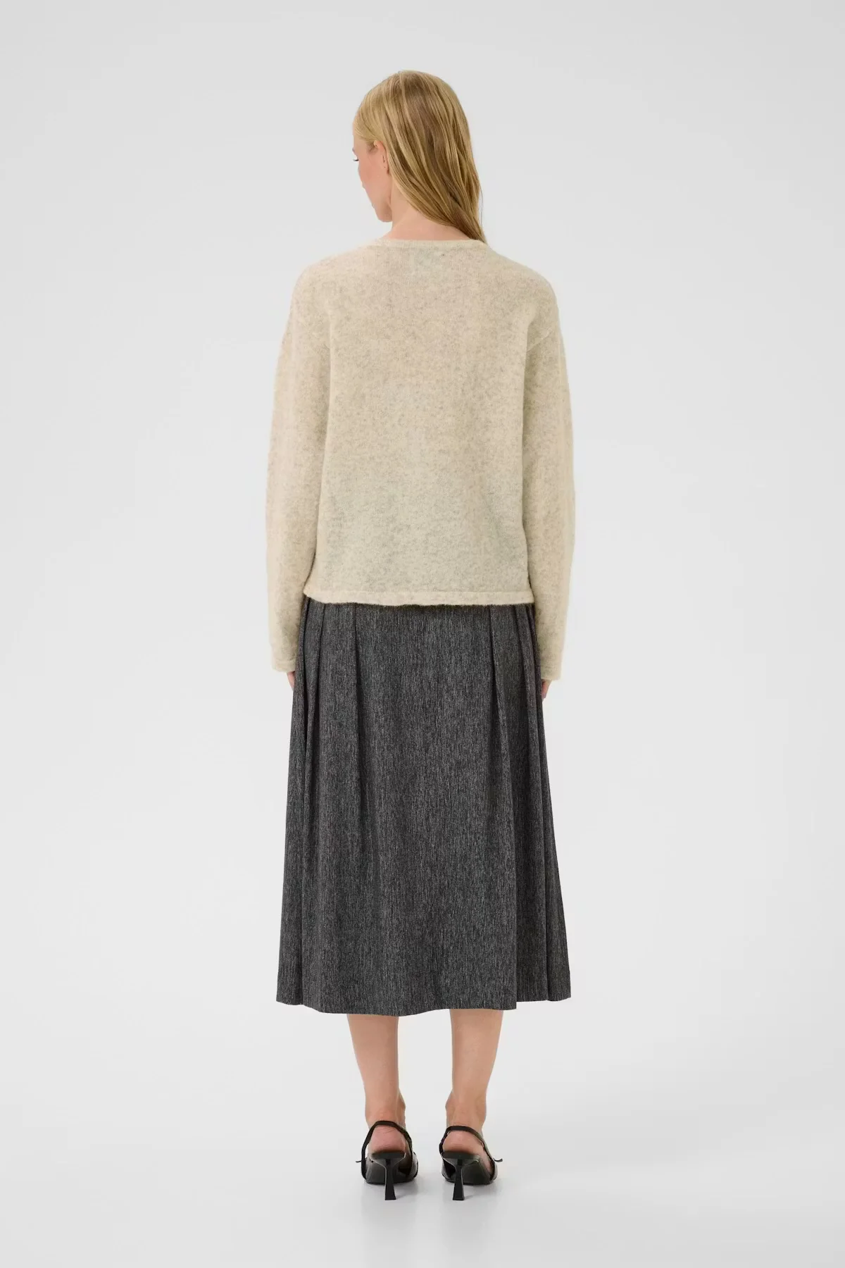 Karen by Simonsen KBZelda Round neck Cardigan Egret - Image 5