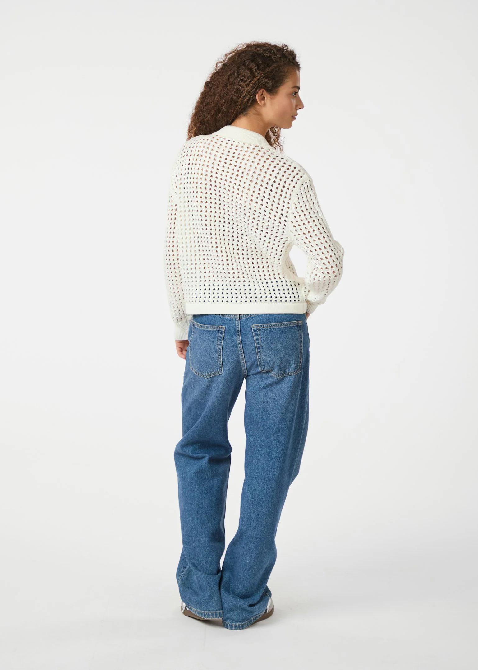 Neo Noir Laurana Crochet Cardigan Off White - Image 10
