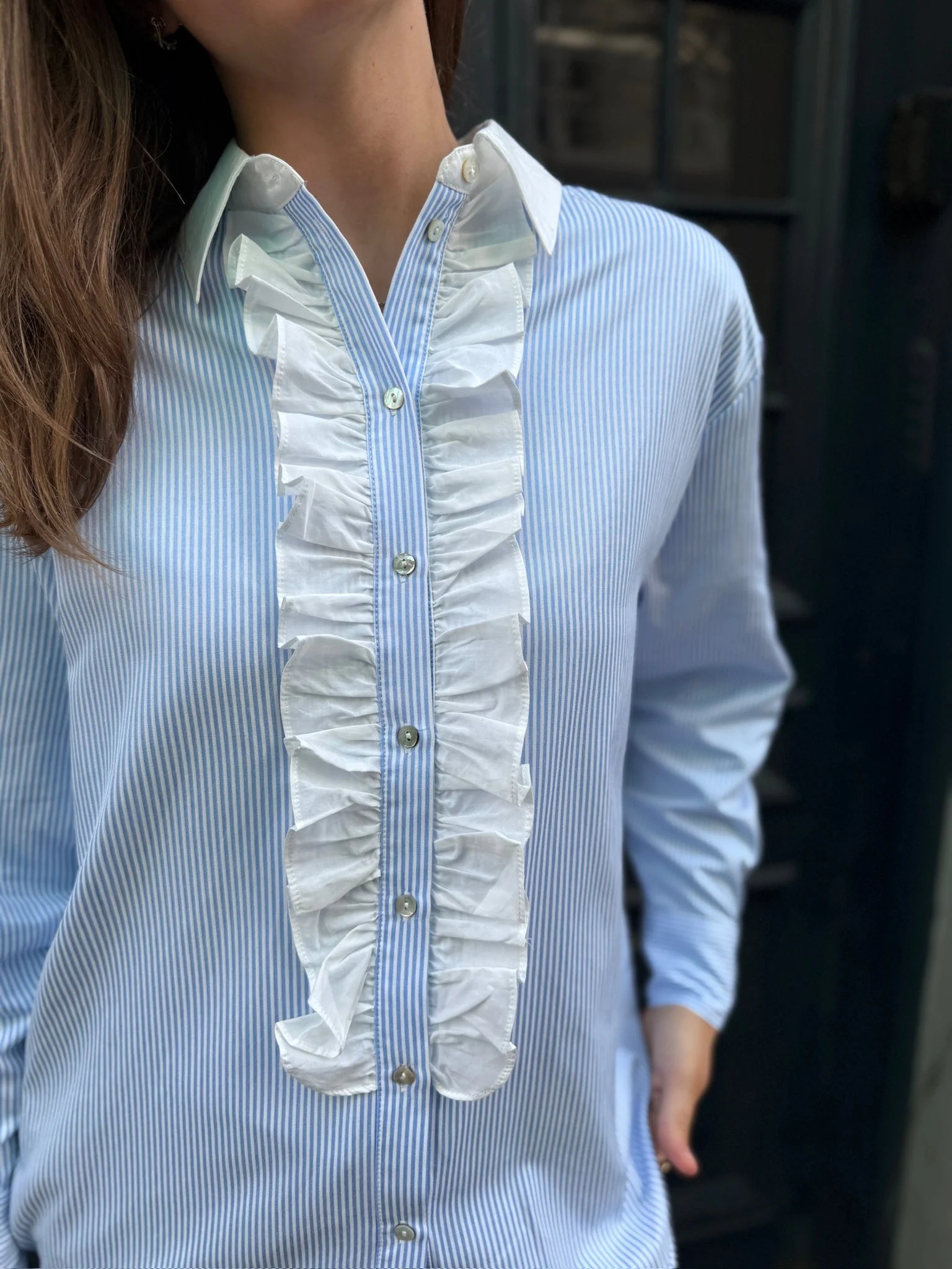 Continue Line stripe shirt blue stripe - Image 3